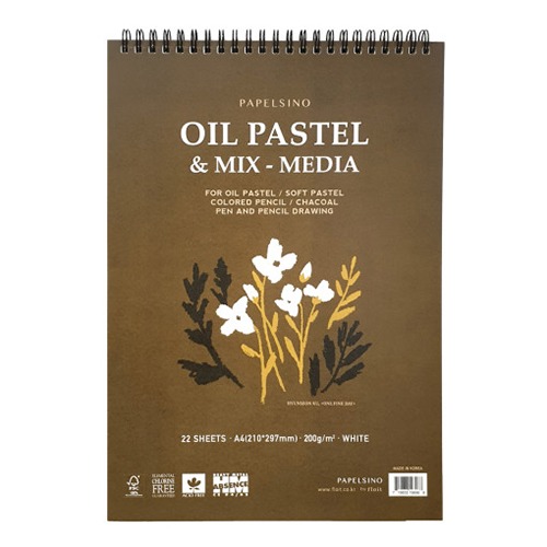 PAPELSINO 파펠시노 브리스톨지 오일파스텔 스케치북 200g A4 | 미술용품 온라인스토어 화방넷