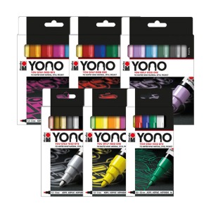 화방넷마라부 요노 YONO 수성 페인트 마카 메탈, 형광, 베이직, 파스텔 4색 6색 12색 세트
